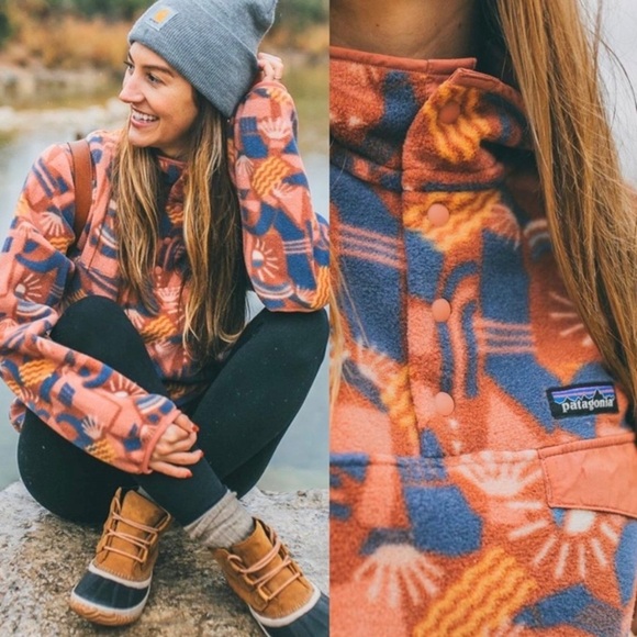 RARE🔥 Patagonia Women's Lightweight Synchilla Snap-T Fleece Pullover, Big Sisu - Picture 1 of 10
